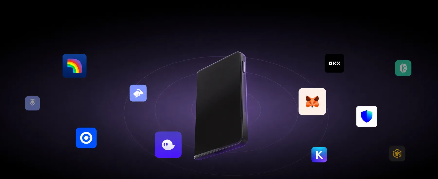 Ledger 与多种软件钱包的连接示意